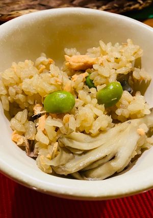 鮭と舞茸の混ぜごはん-レシピのメイン写真