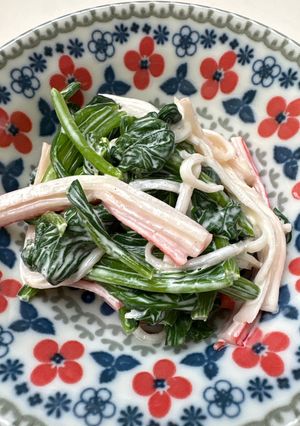 ほうれん草とカニカマの中華マヨ和え-レシピのメイン写真