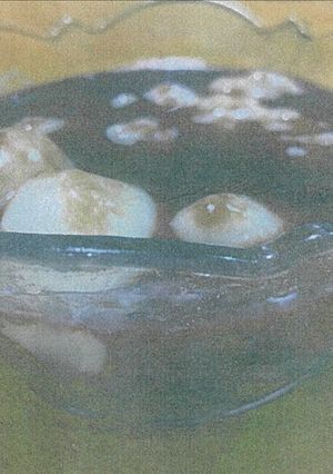 冷やし白玉しるこ もち麦クリームぞえ-レシピのメイン写真