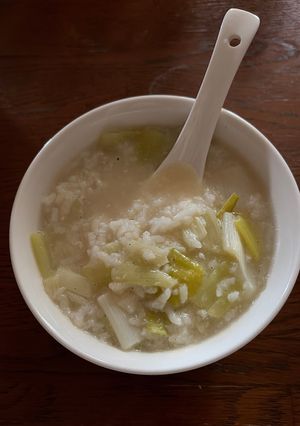 長ねぎとスライスチーズ粥-レシピのメイン写真
