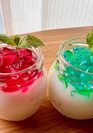 すぐ出来る✨駄菓子で『あじさいゼリー』-レシピのメイン写真