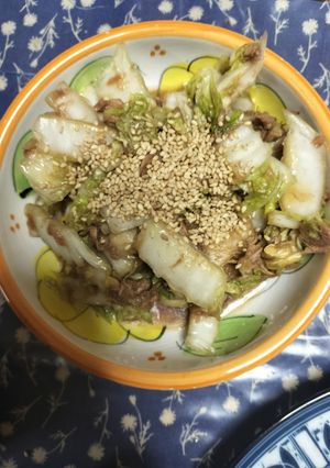 鍋で余った白菜で、白菜とツナの和風サラダ-レシピのメイン写真