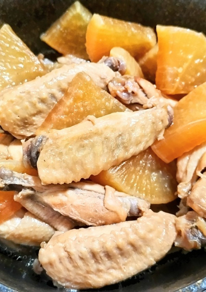 手羽中と大根の煮物(ホットクック使用)-レシピのメイン写真