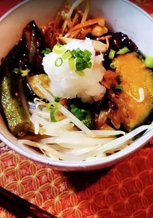 自然の恵みのお告げ〜野菜の煮浸しの麺〜-レシピのメイン写真