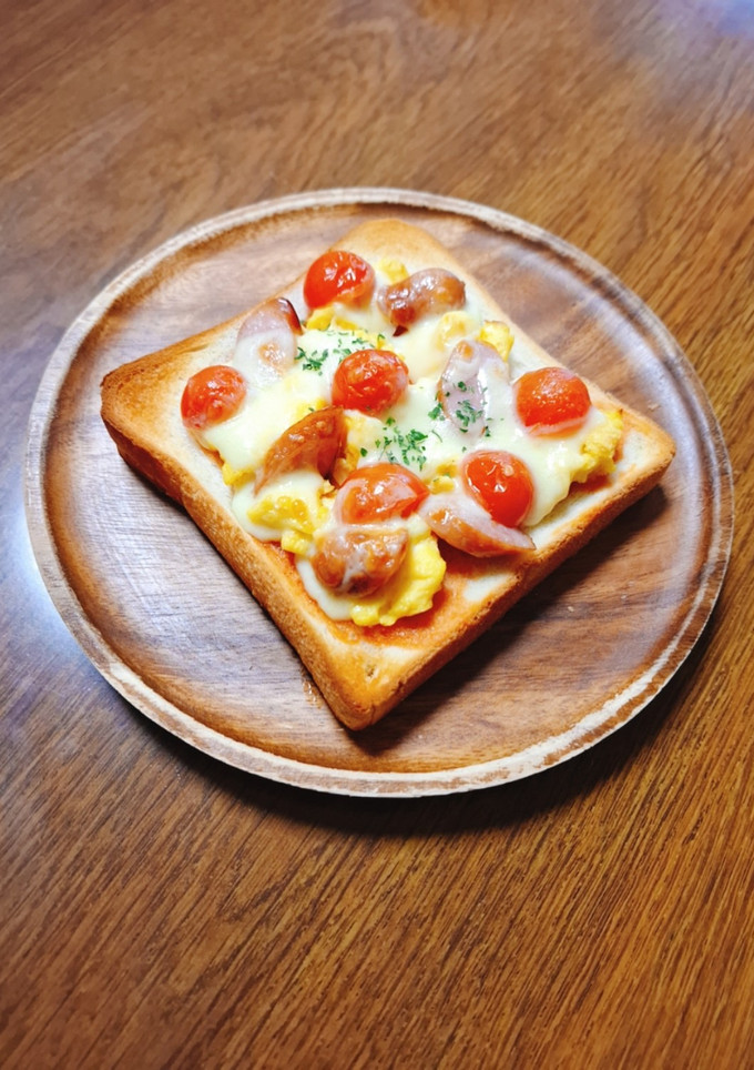卵焼きとウインナーのピザトースト-レシピのメイン写真