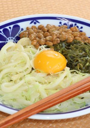 電子レンジで簡単！ねばねばうどん-レシピのメイン写真