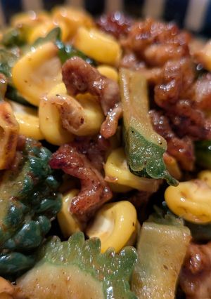 豚小間肉 苦瓜 🌽チリ・コーン・ゴーヤ-レシピのメイン写真