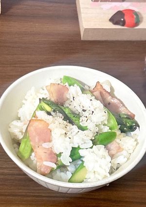 春のごちそう♪アスパラベーコンごはん-レシピのメイン写真