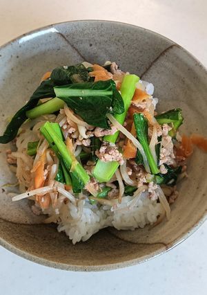 シャキッと美味しい豚そぼろ丼-レシピのメイン写真