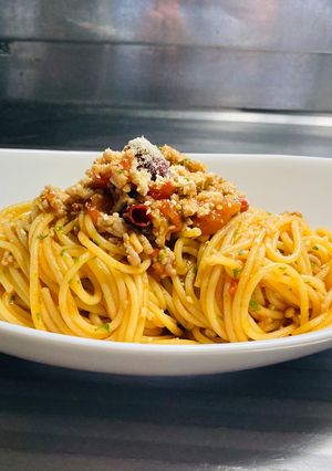 牛ひき肉とハラペーニョの辛口パスタ-レシピのメイン写真