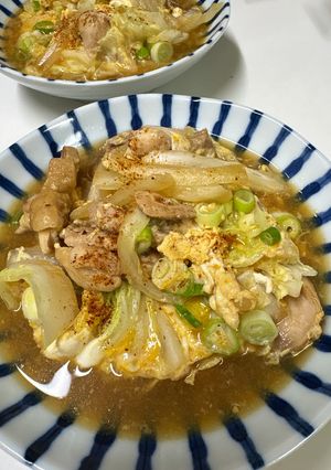 白菜すき煮とろとろたまごのせ-レシピのメイン写真