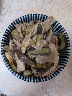 簡単★茄子と豚こま肉のバタポン炒め-レシピのメイン写真