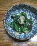 レンジで作るなすと青菜のぬたあえ