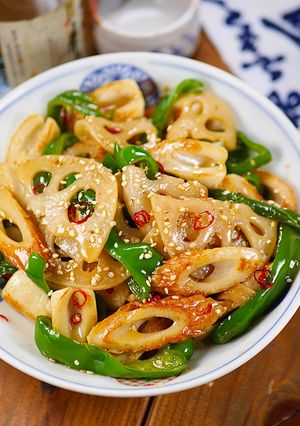 レンコンとちくわとピーマンのきんぴら😋♪-レシピのメイン写真