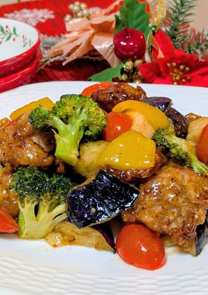 メリクリ🎄塩麹唐揚げカラフル野菜甘酢炒め-レシピのメイン写真