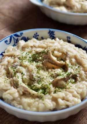 残りご飯で！まいたけの簡単リゾット-レシピのメイン写真
