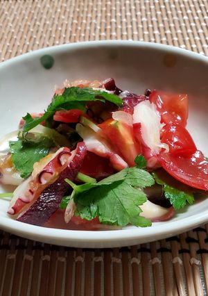 たことトマトの和え物-レシピのメイン写真
