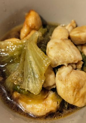 簡単！鶏ささみとレタスの中華レンチン蒸し-レシピのメイン写真