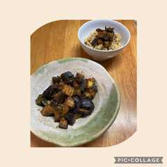 A picture of なすと大葉のみそ炒め.