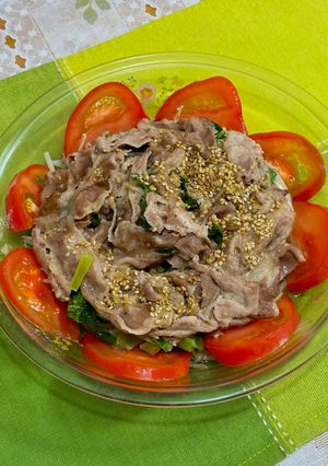 豚しゃぶ肉ともやしの蒸し焼き♪-レシピのメイン写真