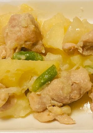 ワンボールレンジ、白ワインの鶏肉じゃが！-レシピのメイン写真