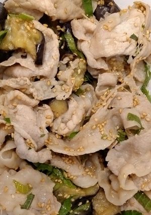 冷凍食品★素揚げ茄子と豚しゃぶの和えもの-レシピのメイン写真