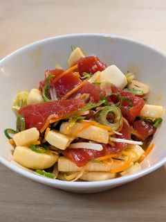 マグロと長芋の黄身醤油サラダ-レシピのメイン写真