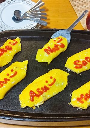 ホットプレートで簡単オムライス量産♪-レシピのメイン写真