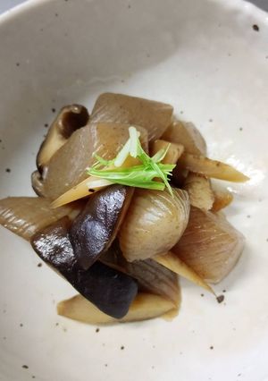ごぼう椎茸こんにゃくの甘辛煮-レシピのメイン写真