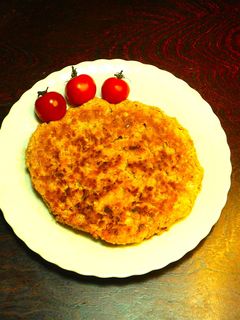 炒め、手ごね無し!新玉ネギ特大ハンバーグ-レシピのメイン写真