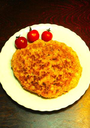 炒め、手ごね無し！新玉ネギ特大ハンバーグ-レシピのメイン写真