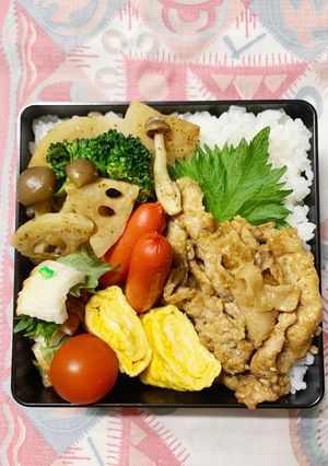 2/6ヨッチャン☆豚肉胡麻ダレ炒めお弁当-レシピのメイン写真
