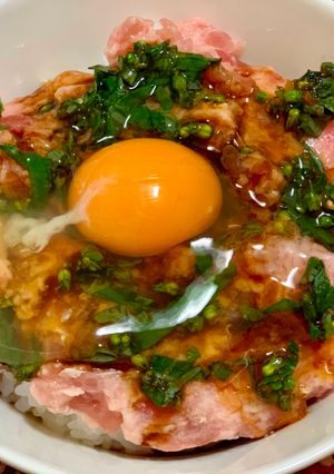 自家製穂紫蘇のマグロ丼-レシピのメイン写真