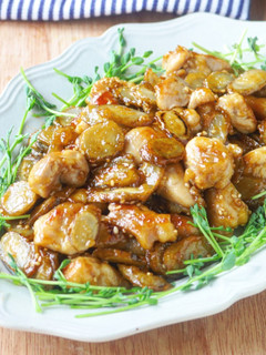 食欲そそる♡鶏肉とごぼうの甘酢照り焼き-レシピのメイン写真