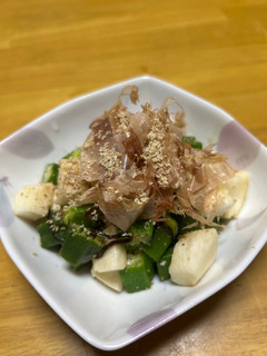 おくらと長芋の梅塩昆布和え-レシピのメイン写真