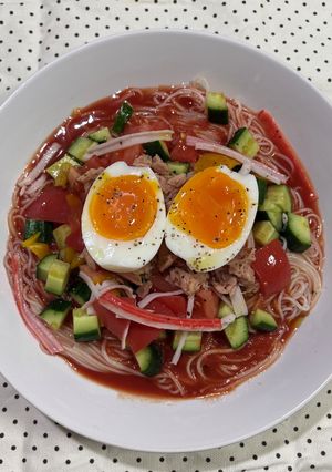 ＼ 笑顔溢れる ／ガスパチョ風そうめん-レシピのメイン写真