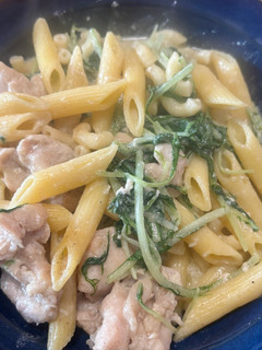 鶏肉と水菜の豆乳ペンネ-レシピのメイン写真