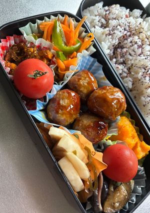愛妻?弁当⑮(肉団子他-レシピのメイン写真