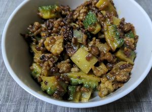 ゴーヤとひき肉の和風カレー炒め-レシピのメイン写真