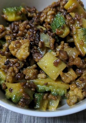 ゴーヤとひき肉の和風カレー炒め-レシピのメイン写真