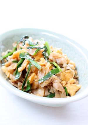 ご飯が進む【豚ばらニラ玉のオイスター炒め-レシピのメイン写真
