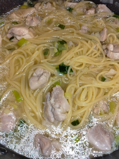 簡単ワンパン♪鶏ネギ柚子胡椒スープパスタ-レシピのメイン写真