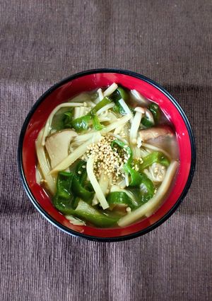 簡単✿ピーマンと たけのこ えのきの 中華スープ-レシピのメイン写真