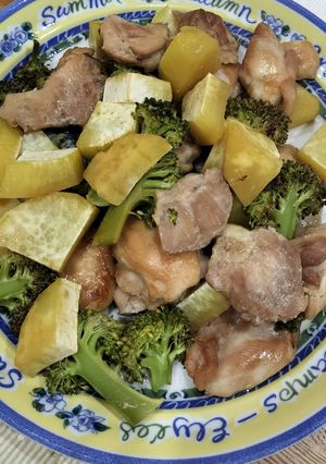 鶏肉とブロッコリーとさつまいものオーブン-レシピのメイン写真