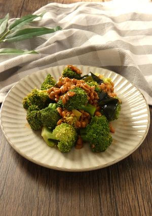 ブロッコリーの納豆わかめ和え-レシピのメイン写真
