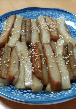 餅とごぼうとさつま揚げの甘辛トッポギ風-レシピのメイン写真