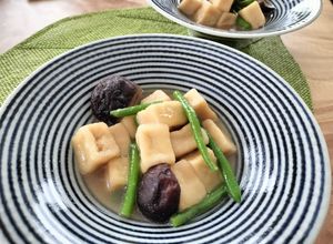 精進料理　揚げ高野豆腐の炊合せ-レシピのメイン写真