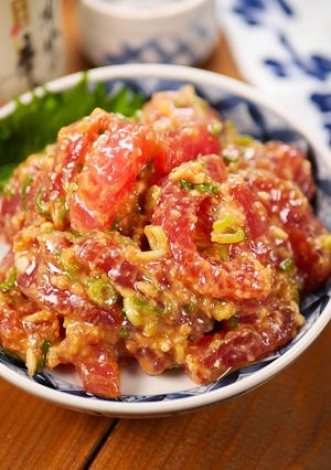 もっちり飴色🤩まぐろの和風酢みそユッケ🍶-レシピのメイン写真