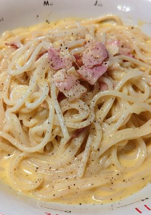 生クリームなし！濃厚カルボナーラ-レシピのメイン写真