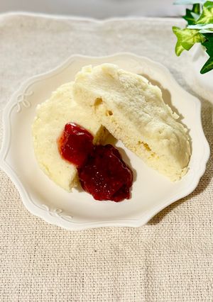 HMで超簡単！容器を汚さないふんわり蒸しパン-レシピのメイン写真